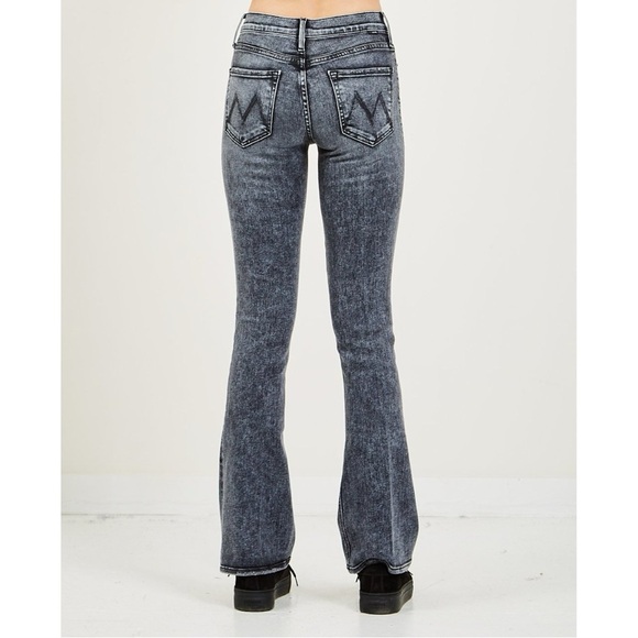 Mother High Waisted Runaway Bootcut Jeans Train Stops Black Mineral Denim USA 32 - Picture 5 of 14